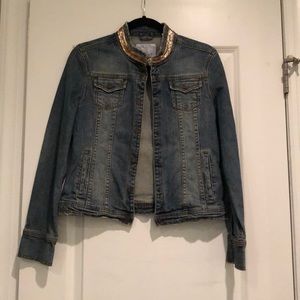 Limited Too Denim Jacket with Sequin Collar
